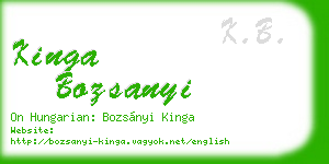 kinga bozsanyi business card