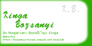 kinga bozsanyi business card